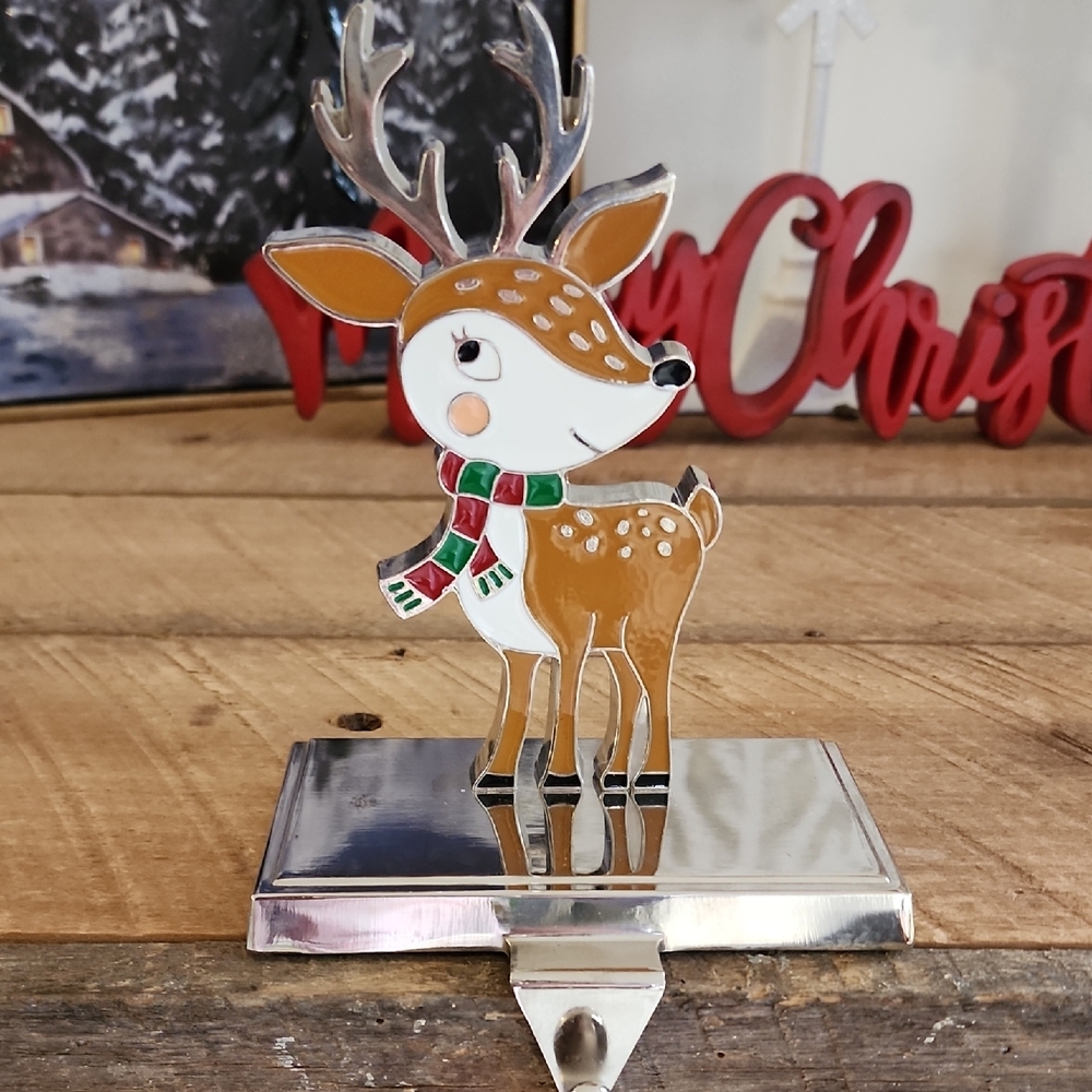 Festive Reindeer Stocking Holder